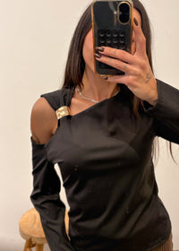 Top asymétrique ROMI noir