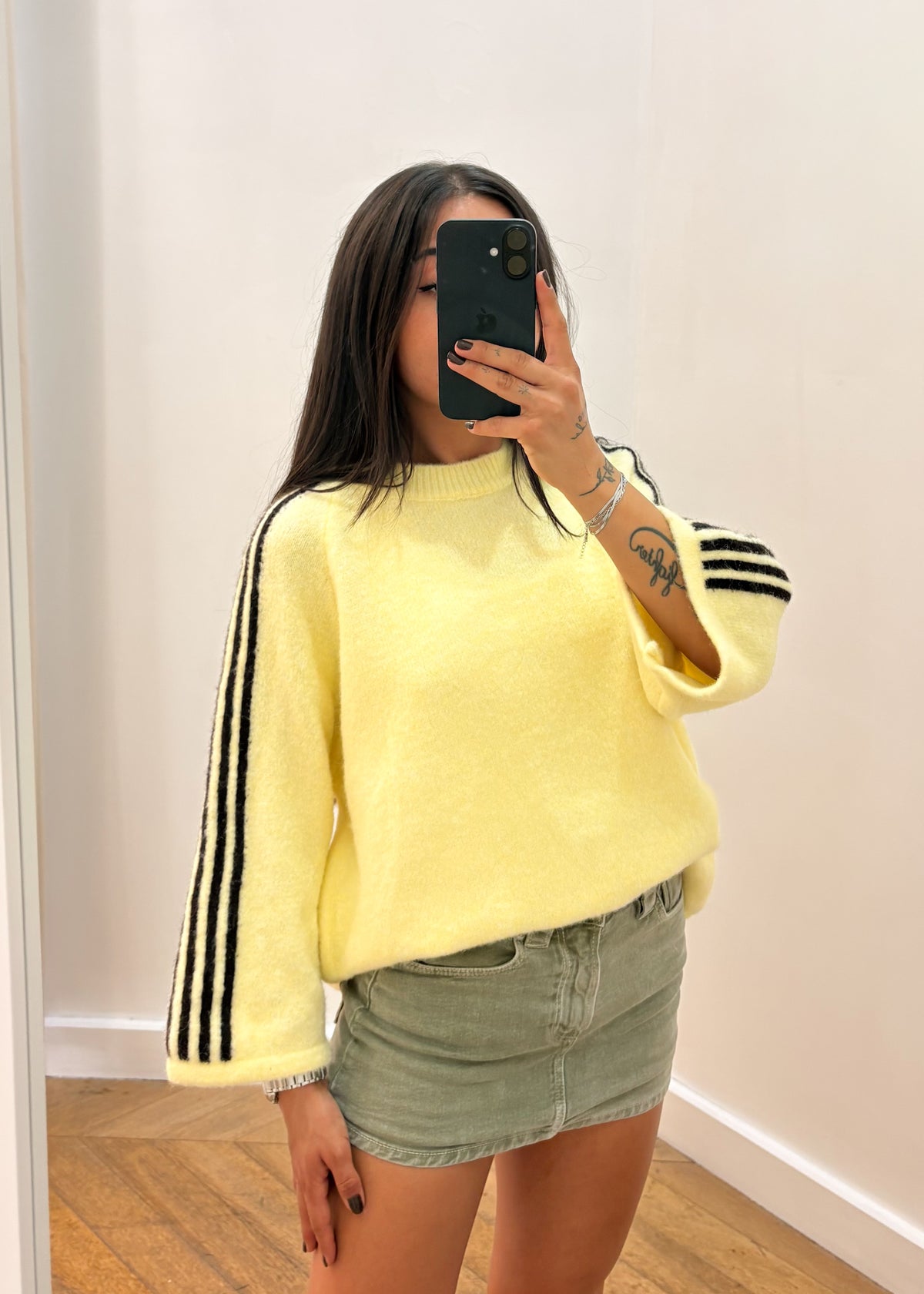 Pull CHELSEA en laine et alpaga jaune