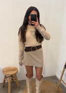 Robe en maille LÉA beige