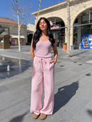 Pantalon ALFIE fluide rose