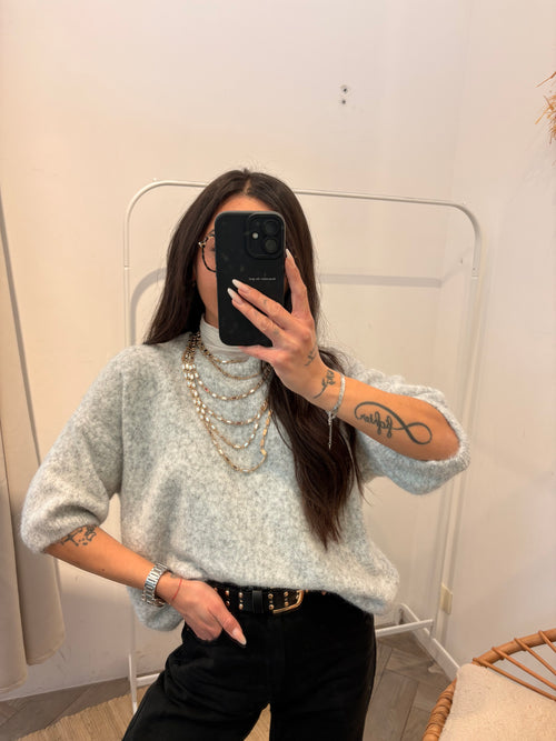 Pull laine et alpaga FELIA gris