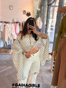 Blouse à pois JINA blanc