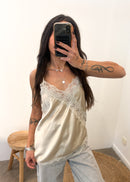 Top satiné LEVI beige