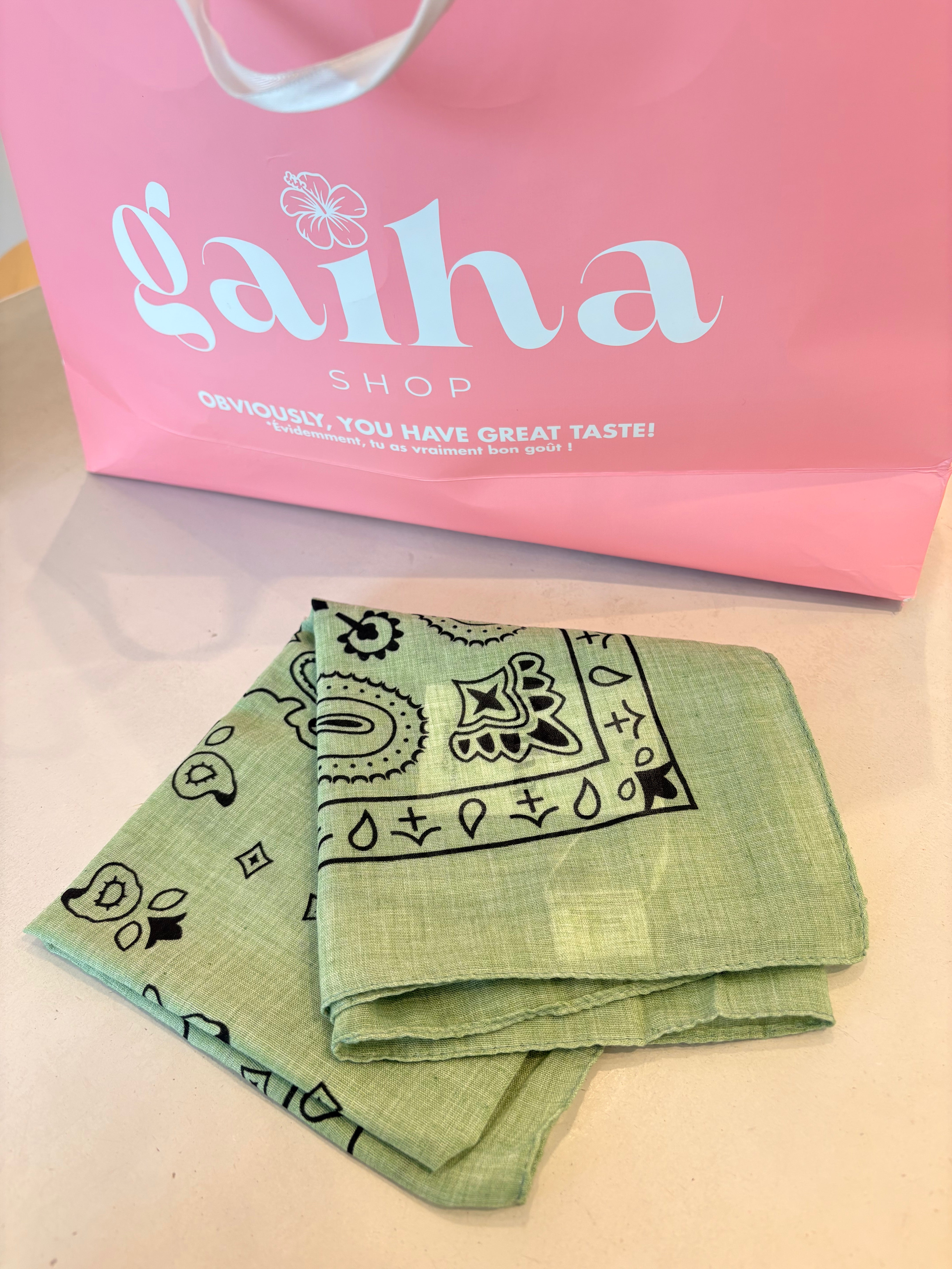Foulard bandana NOA vert clair