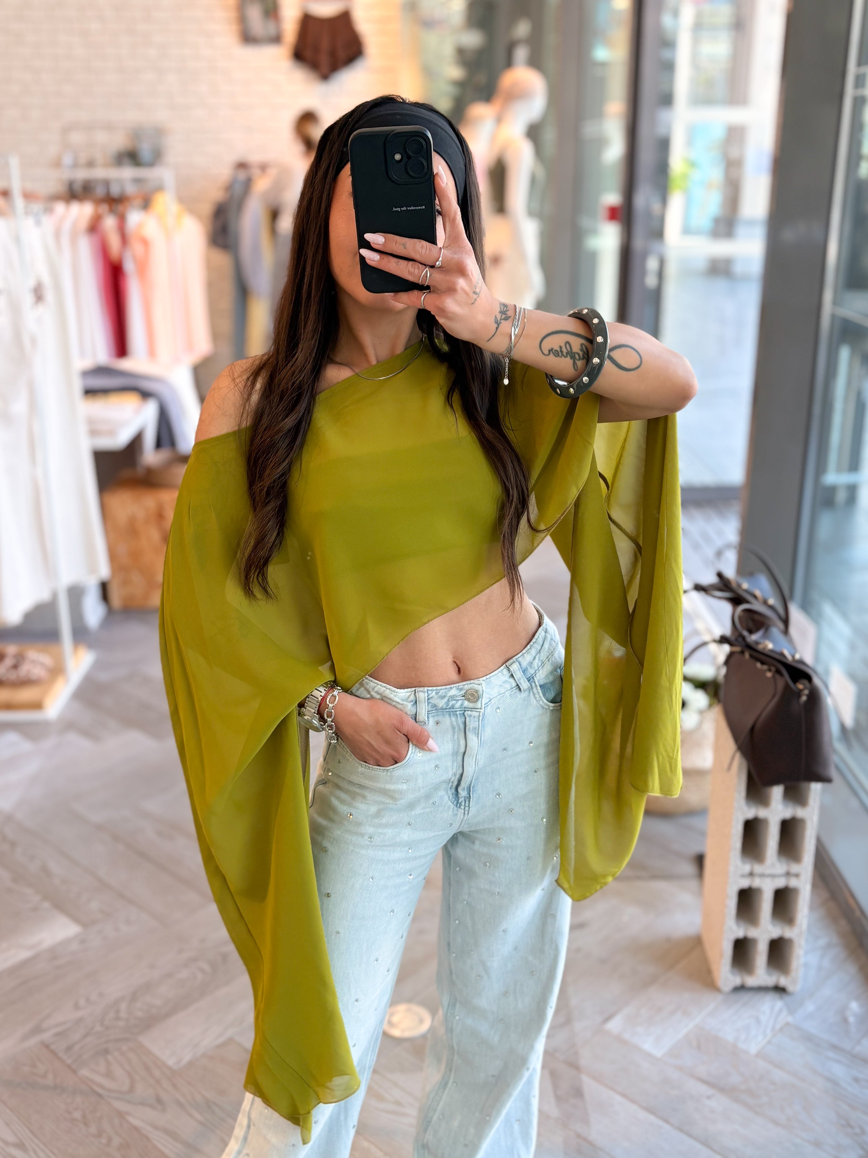 Blouse JINA vert olive