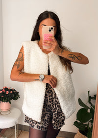 Veste sans manches Maddy crème