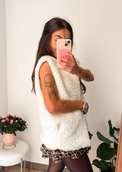 Gilet sans manches MADDY écru