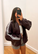 veste OSCAR simili cuir bordeaux