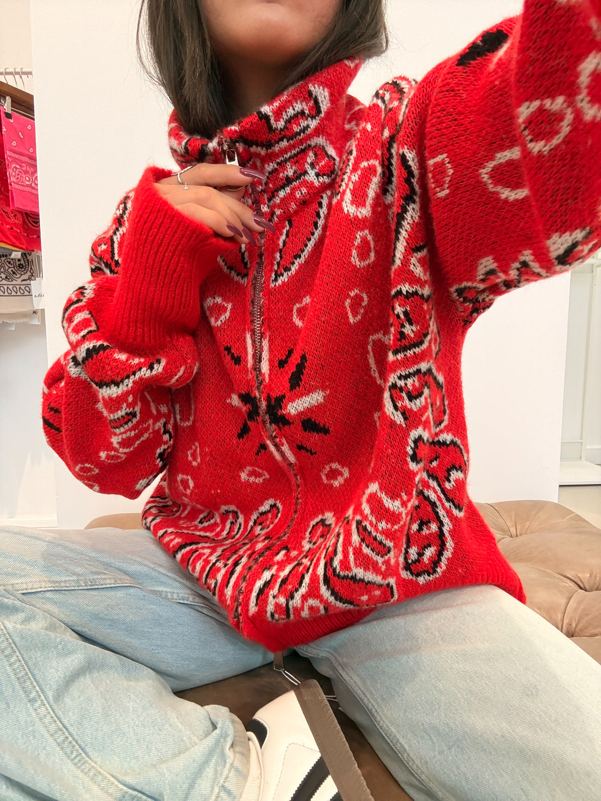 Cardigan LÉNA 5 couleurs zappé motif bandana