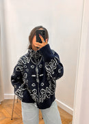 Cardigan LÉNA zippé motif bandana
