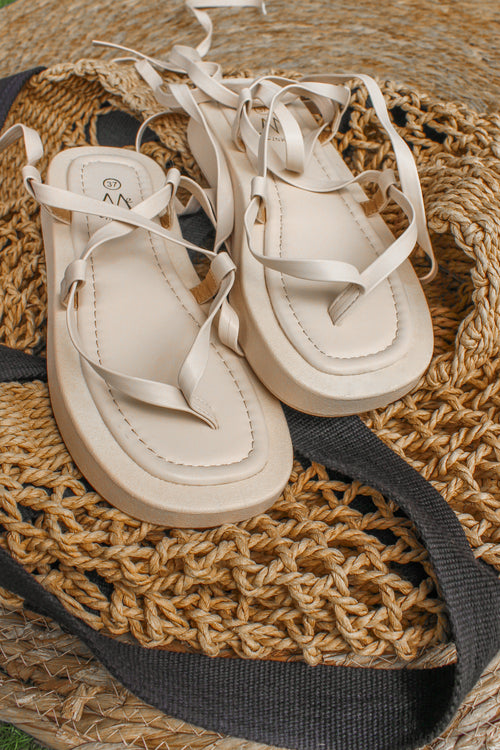 Selena beige creme - sandales