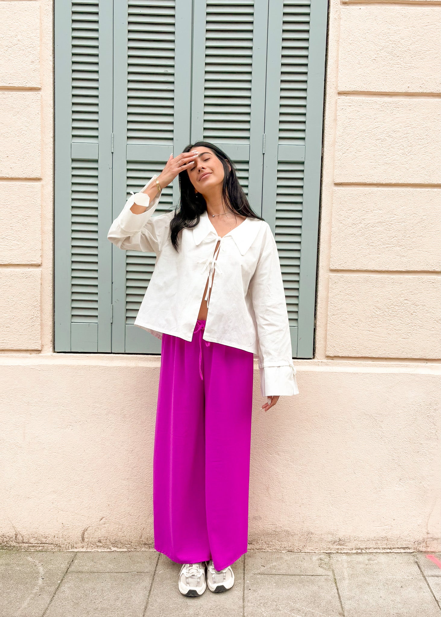 Hera - pantalon rustique fushia
