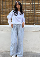 Pantalon Maé vichy bleu – Vue de face
