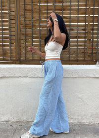 Détail du tissu gaze de coton du Pantalon Milo